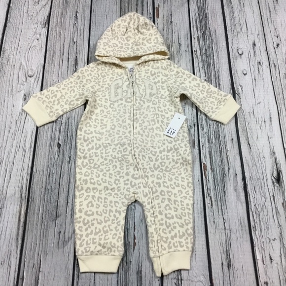 GAP Other - Gap Girls 0 3 6 12 Month Leopard Logo Romper